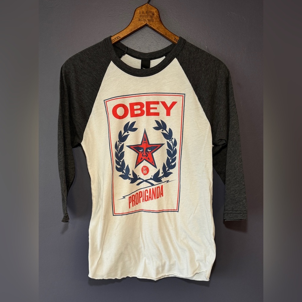Vintage Obey Baseball Shirt Women’s Medium Made in USA